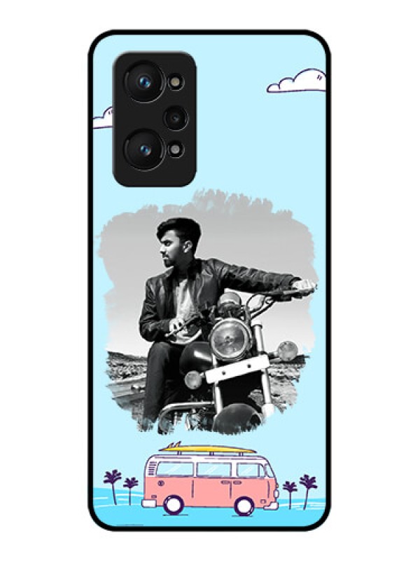 Custom Realme GT 2 Photo Printing on Glass Case - Travel & Adventure Design