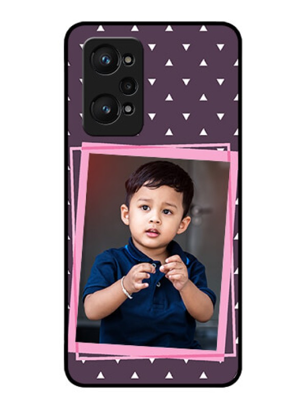 Custom Realme GT 2 Custom Glass Mobile Case - Triangle Pattern Dotted Design