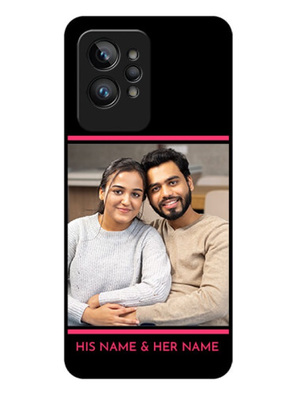 Custom Realme GT 2 Pro Custom Glass Mobile Case - with Add Text Design