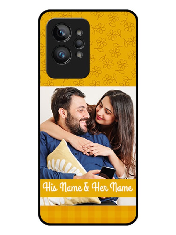 Custom Realme GT 2 Pro Custom Glass Mobile Case - Yellow Floral Design