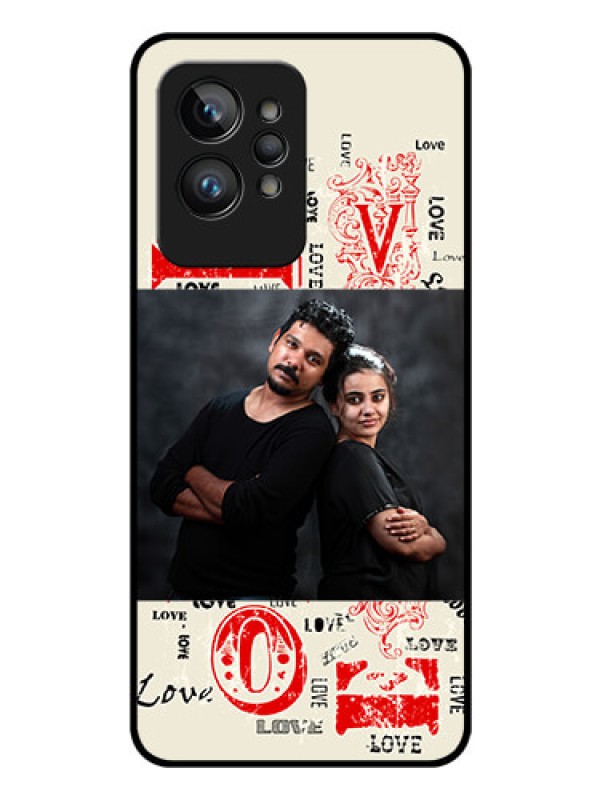 Custom Realme GT 2 Pro Photo Printing on Glass Case - Trendy Love Design Case