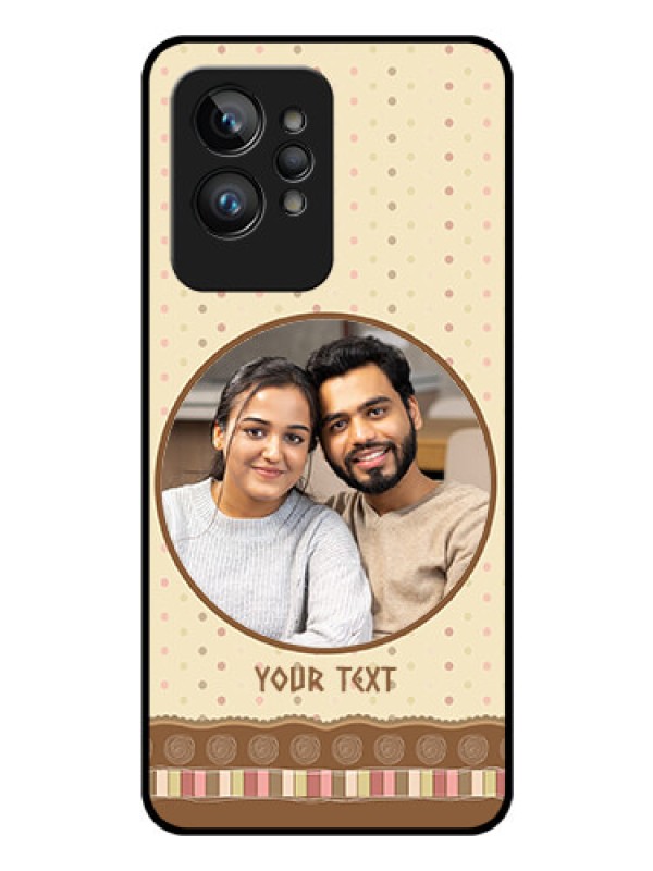 Custom Realme GT 2 Pro Custom Glass Mobile Case - Brown Dotted Mobile Case Design