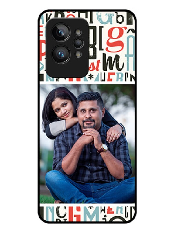 Custom Realme GT 2 Pro Personalized Glass Phone Case - Alphabet Design