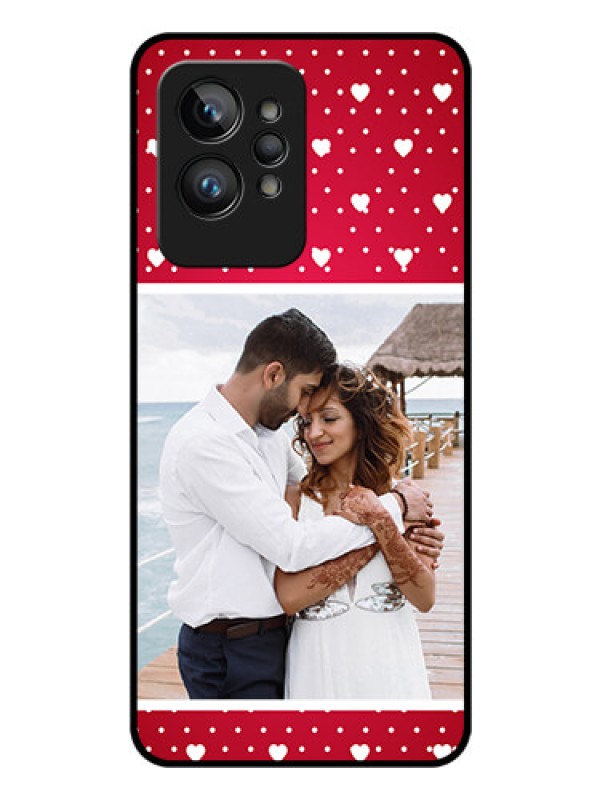 Custom Realme GT 2 Pro Photo Printing on Glass Case - Hearts Mobile Case Design