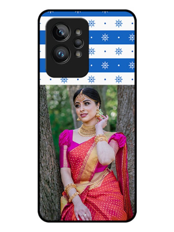 Custom Realme GT 2 Pro Photo Printing on Glass Case - Snow Pattern Design