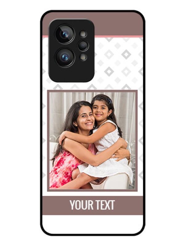 Custom Realme GT 2 Pro Photo Printing on Glass Case - Simple Diamond Design