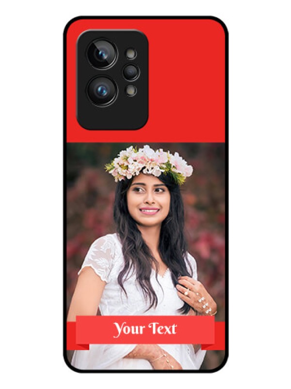 Custom Realme GT 2 Pro Custom Glass Phone Case - Simple Red Color Design