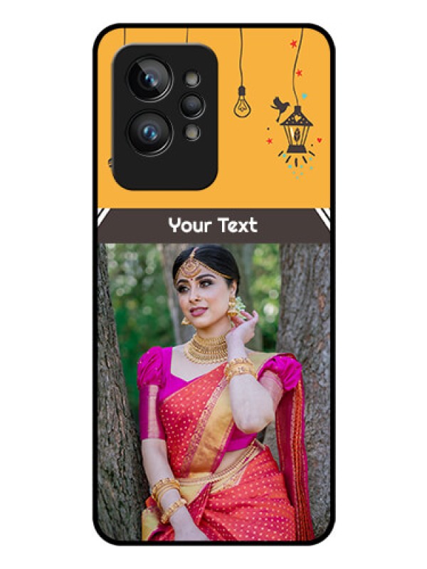 Custom Realme GT 2 Pro Custom Glass Mobile Case - with Family Picture and Icons