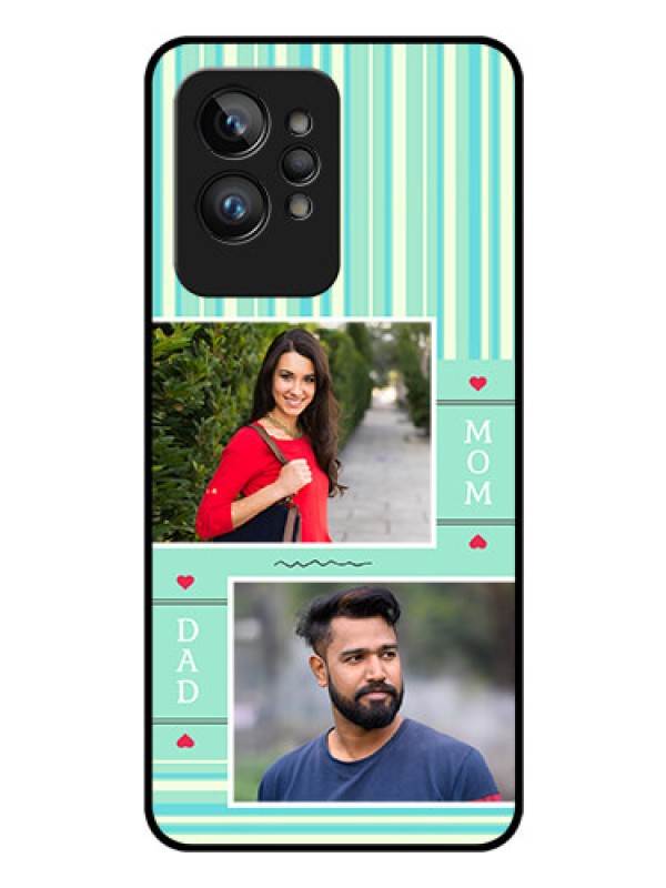 Custom Realme GT 2 Pro Custom Glass Phone Case - Mom & Dad Pic Design