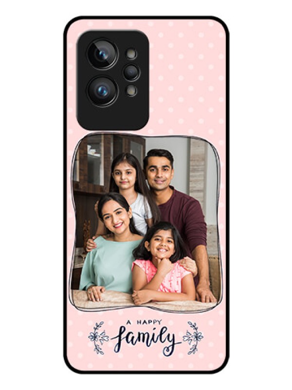 Custom Realme GT 2 Pro Custom Glass Phone Case - Family with Dots Design