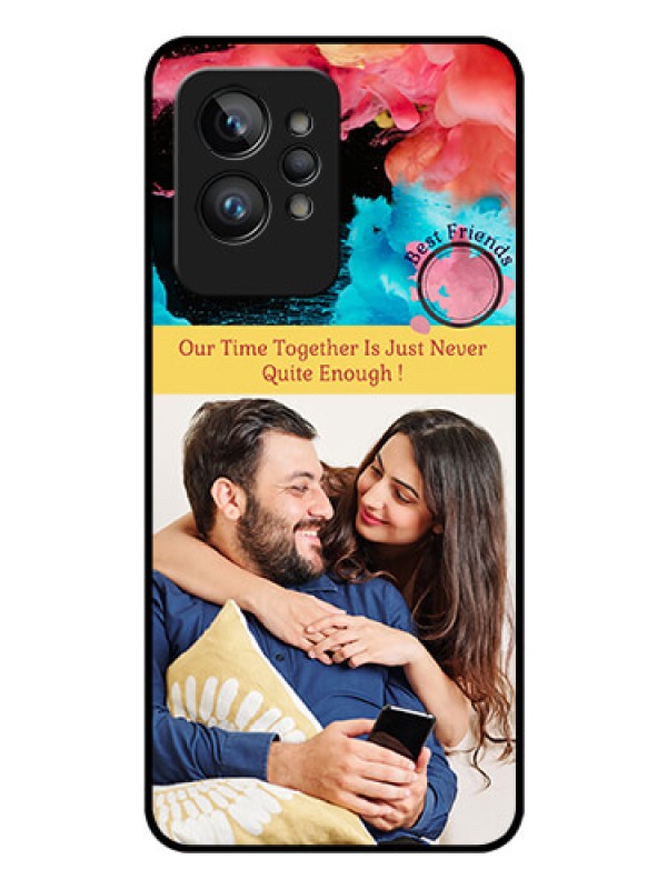 Custom Realme GT 2 Pro Custom Glass Mobile Case - Quote with Acrylic Painting Design