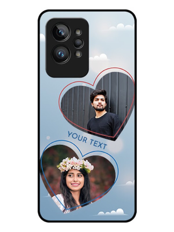 Custom Realme GT 2 Pro Custom Glass Mobile Case - Blue Color Couple Design