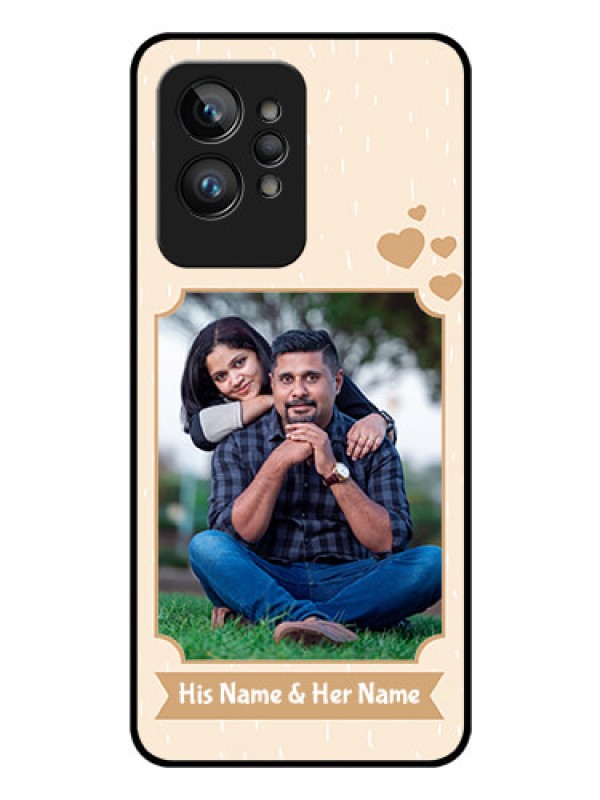 Custom Realme GT 2 Pro Custom Glass Phone Case - with confetti love design