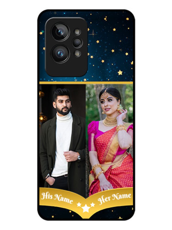 Custom Realme GT 2 Pro Custom Glass Phone Case - Galaxy Stars Backdrop Design