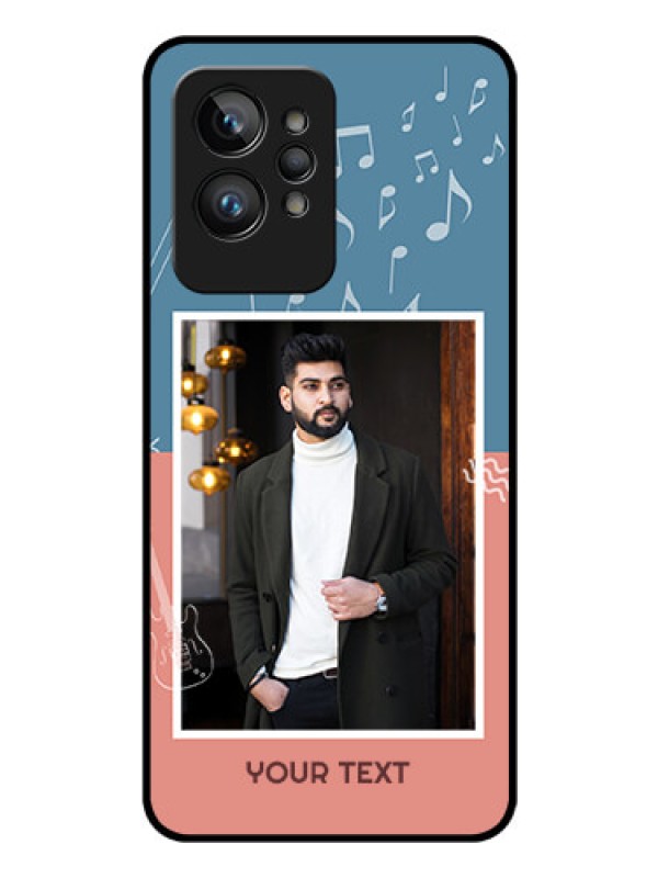 Custom Realme GT 2 Pro Photo Printing on Glass Case - with Color Musical Note Design