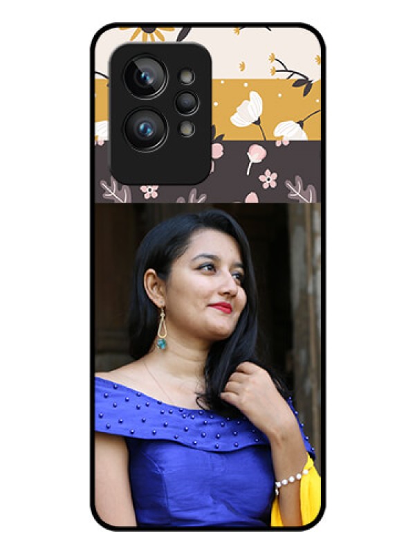 Custom Realme GT 2 Pro Custom Glass Phone Case - Stylish Floral Design