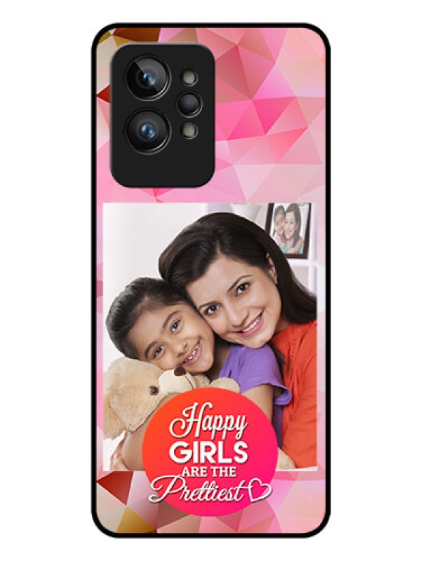 Custom Realme GT 2 Pro Photo Printing on Glass Case - Abstract Triangle Design
