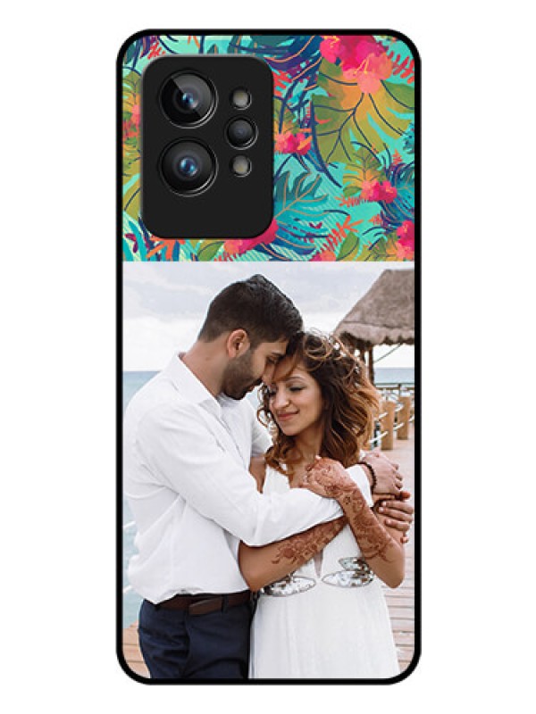 Custom Realme GT 2 Pro Photo Printing on Glass Case - Watercolor Floral Design