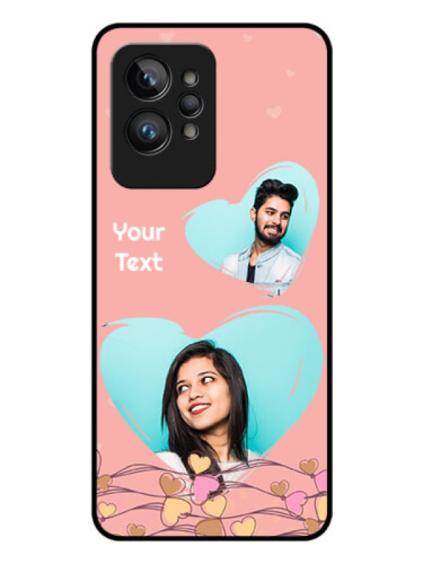 Custom Realme GT 2 Pro Custom Glass Mobile Case - Love Doodle Design