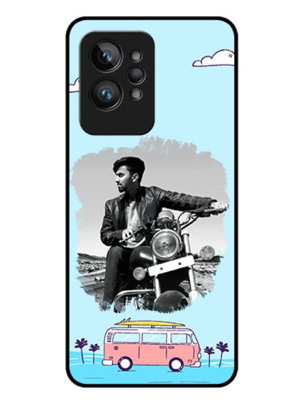 Custom Realme GT 2 Pro Photo Printing on Glass Case - Travel & Adventure Design