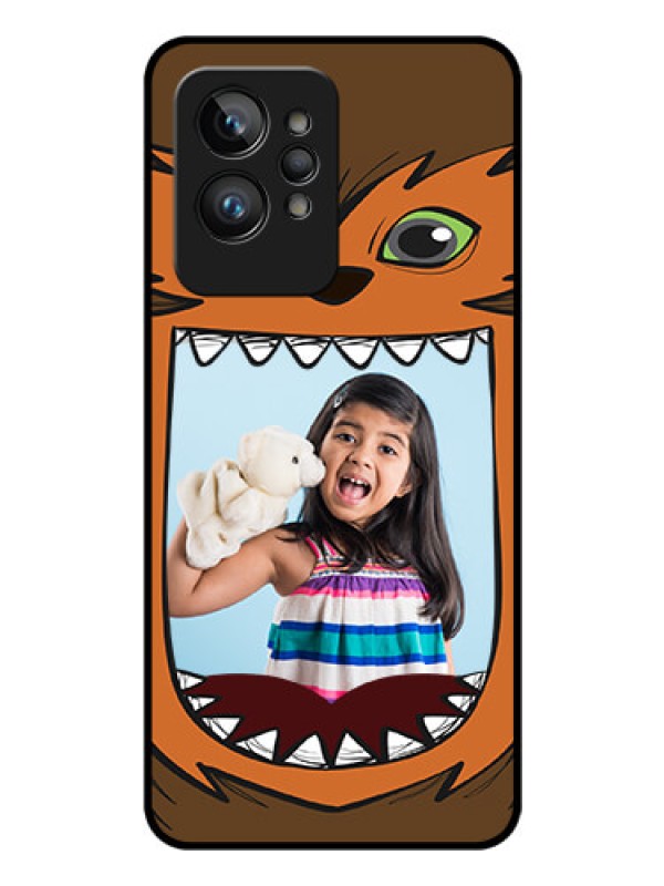 Custom Realme GT 2 Pro Photo Printing on Glass Case - Owl Monster Back Case Design