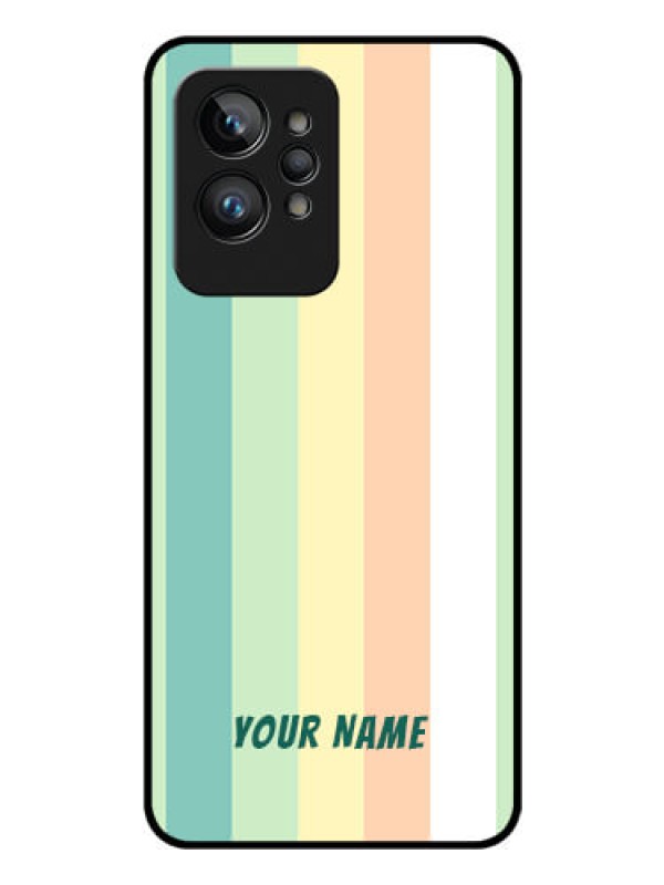 Custom Realme Gt 2 Pro 5G Photo Printing on Glass Case - Multi-colour Stripes Design