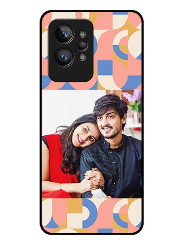 Custom Realme Gt 2 Pro 5G Photo Printing on Glass Case - Semi-circle Maze Pattern Design