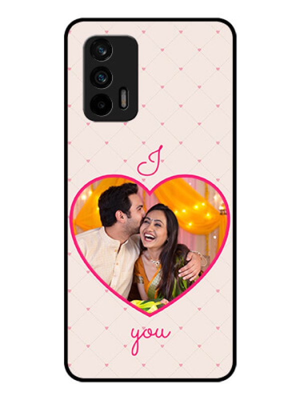 Custom Realme GT 5G Custom Glass Mobile Case - Heart Shape Design