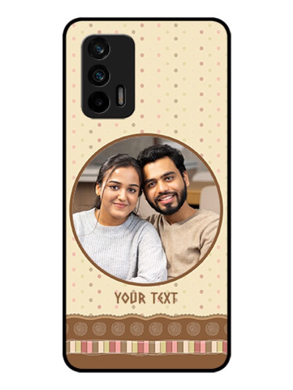 Custom Realme GT 5G Custom Glass Mobile Case - Brown Dotted Mobile Case Design