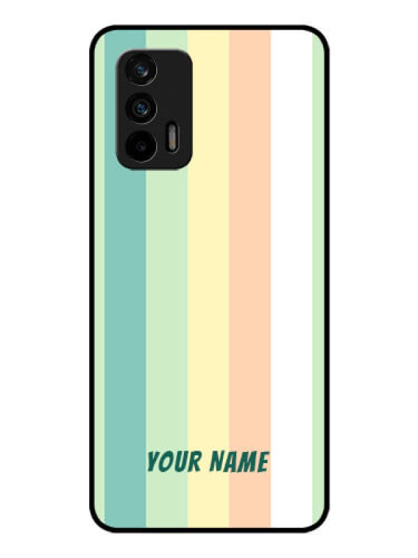 Custom Realme Gt 5G Photo Printing on Glass Case - Multi-colour Stripes Design