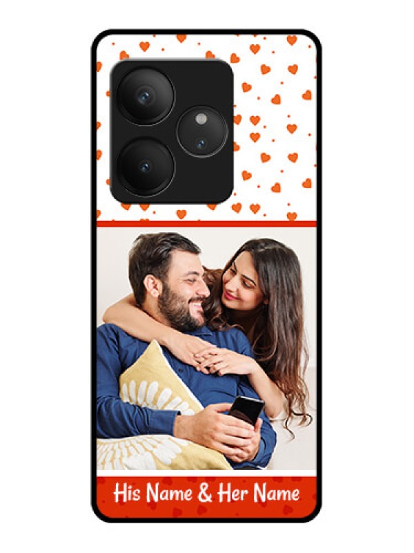 Custom Realme GT 6 Custom Glass Phone CaseOrange Love Symbol Design