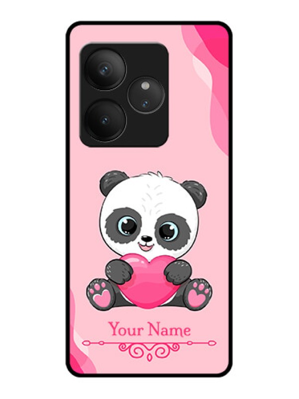 Custom Realme GT 6 Custom Glass Phone CaseCute Panda Design