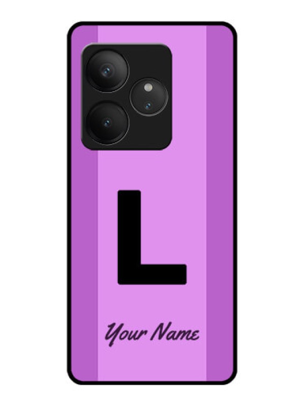 Custom Realme GT 6 Custom Glass Phone CaseTricolor Custom Text Design