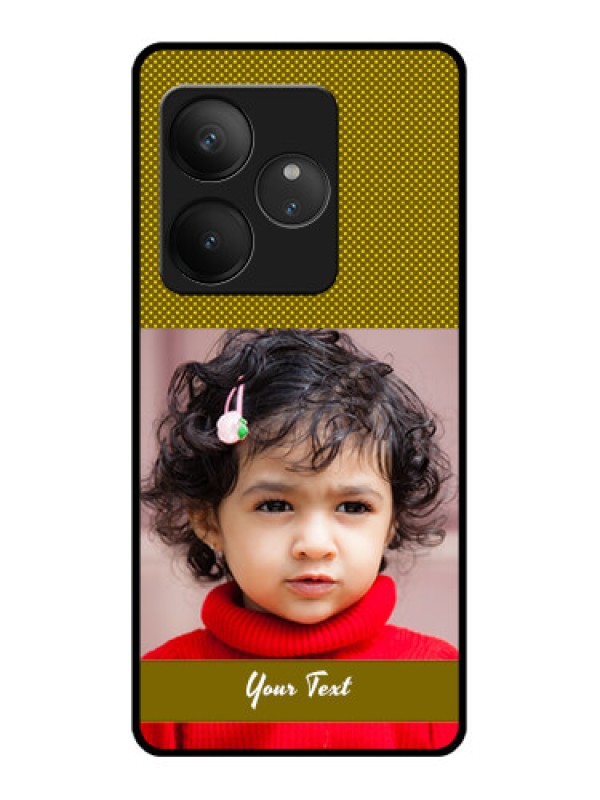 Custom Realme GT 6T 5G Custom Glass Phone CaseSimple Green Color Design