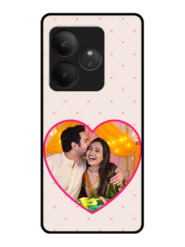 Custom Realme GT 6T 5G Custom Glass Phone CaseHeart Shape Design