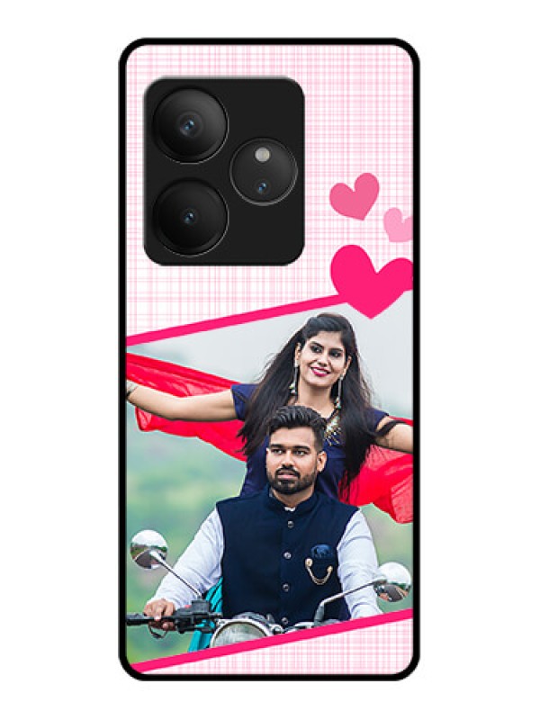 Custom Realme GT 6T 5G Custom Glass Phone CaseLove Shape Heart Design