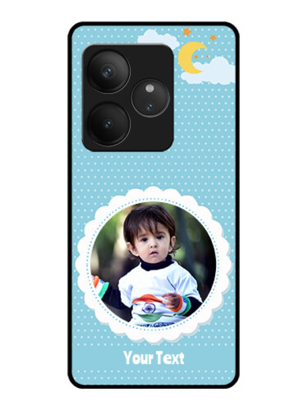 Custom Realme GT 6T 5G Custom Glass Phone CaseViolet Pattern Design
