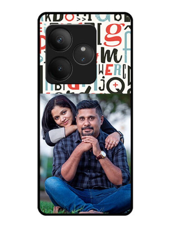 Custom Realme GT 6T 5G Custom Glass Phone CaseAlphabet Design