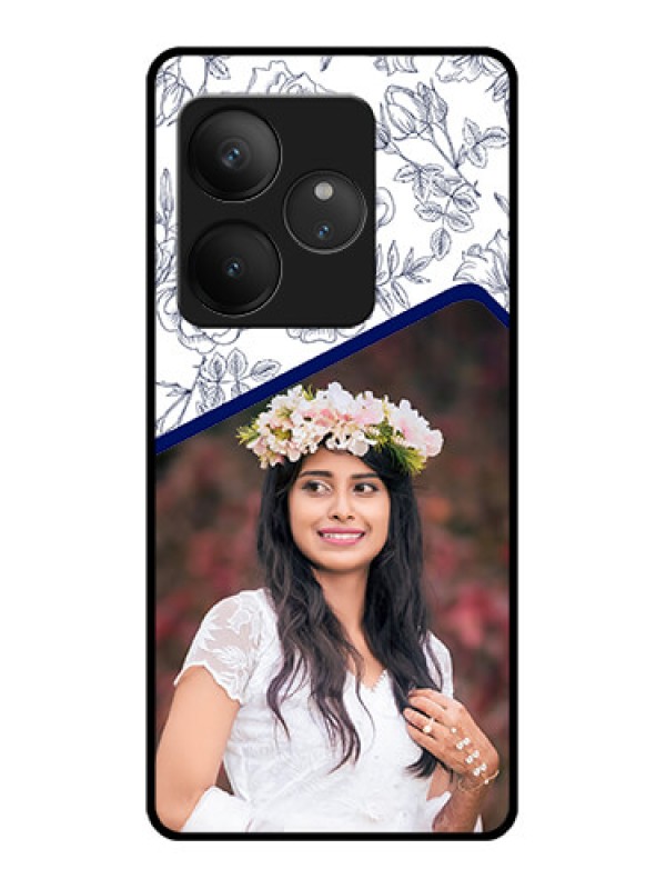 Custom Realme GT 6T 5G Custom Glass Phone CaseClassy Floral Design