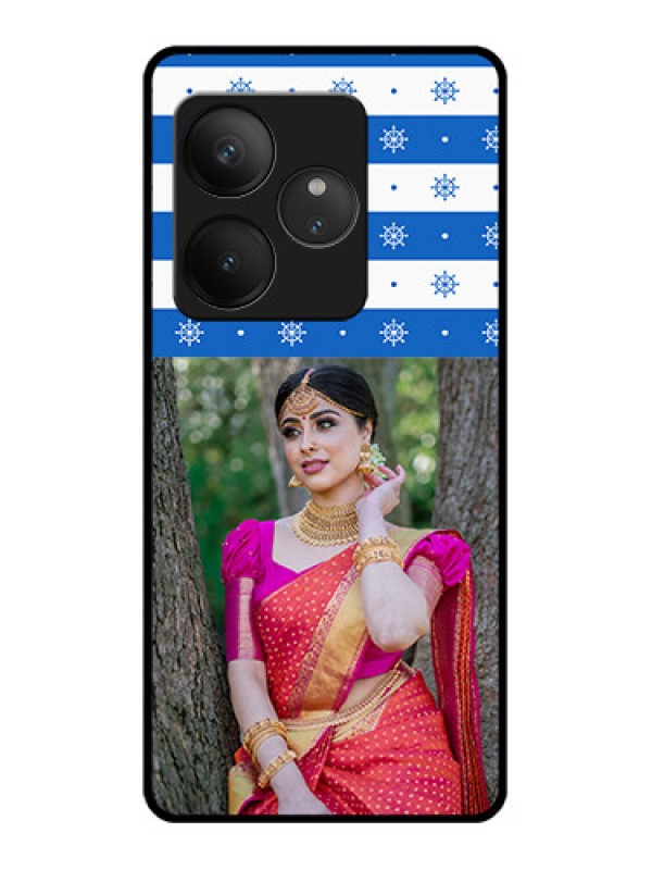Custom Realme GT 6T 5G Custom Glass Phone CaseSnow Pattern Design