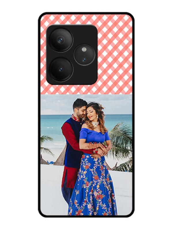 Custom Realme GT 6T 5G Custom Glass Phone CasePink Pattern Design