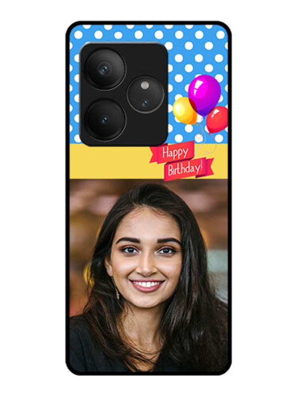 Custom Realme GT 6T 5G Custom Glass Phone CaseHappy Birthday Design