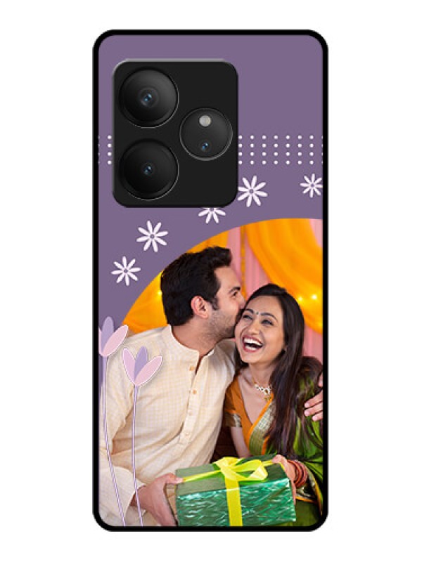 Custom Realme GT 6T 5G Custom Glass Phone CaseLavender Flowers Design
