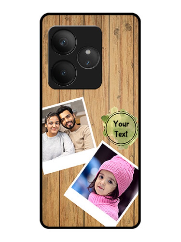Custom Realme GT 6T 5G Custom Glass Phone CaseWooden Texture Design