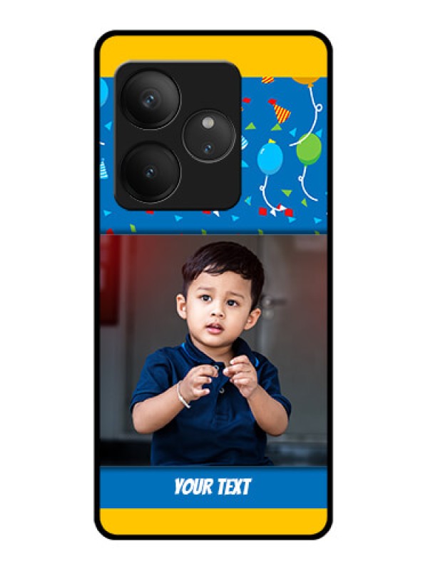 Custom Realme GT 6T 5G Custom Glass Phone CaseBirthday Wishes Design