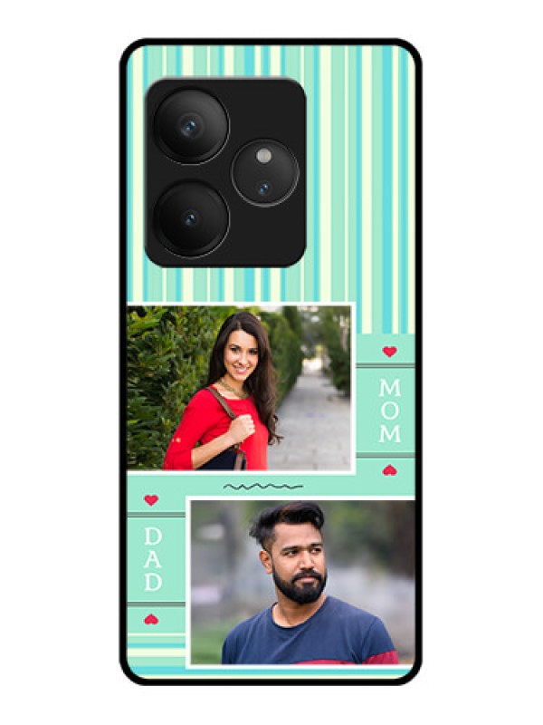 Custom Realme GT 6T 5G Custom Glass Phone CaseMom and Dad Pic Design