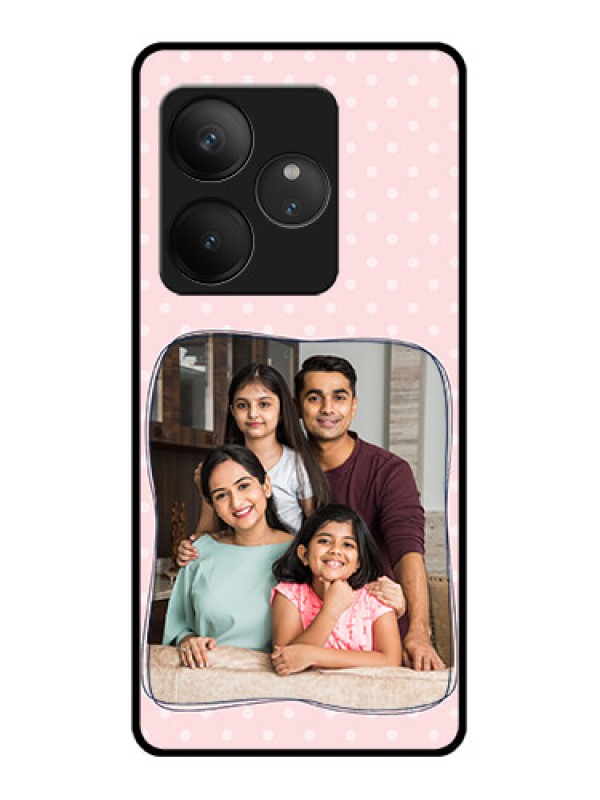 Custom Realme GT 6T 5G Custom Glass Phone CaseFamily With Dots Design