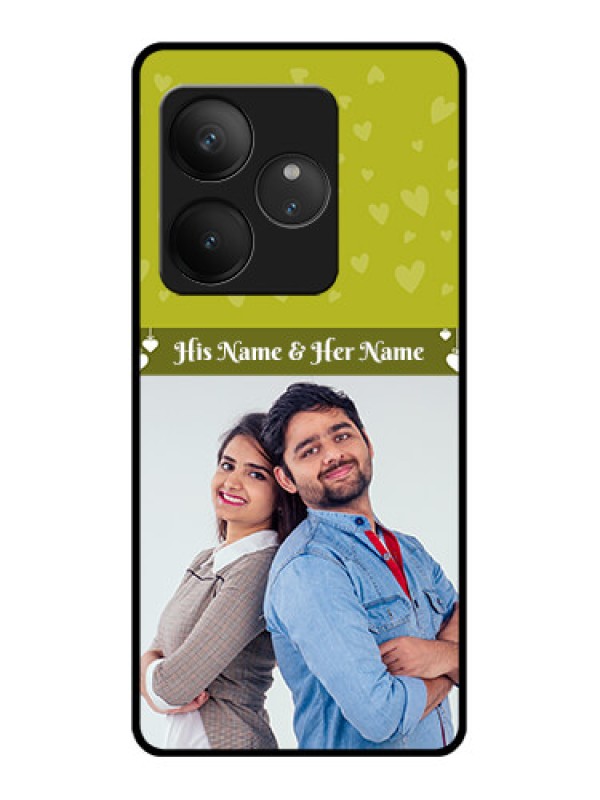 Custom Realme GT 6T 5G Custom Glass Phone CaseYou and Me Heart Design