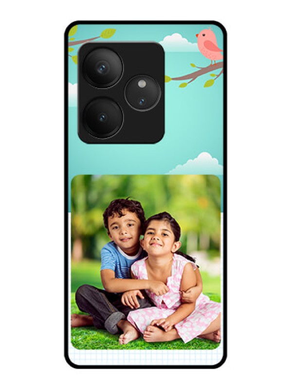 Custom Realme GT 6T 5G Custom Glass Phone CaseDoodle Love Design