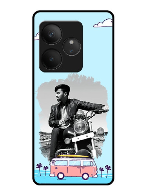 Custom Realme GT 6T 5G Custom Glass Phone CaseTravel and Adventure Design